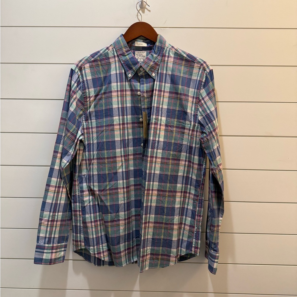 J. Crew Multicolor Plaid Casual Shirt
